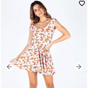 Black Milk size S FOR FOX SAKE CAP SLEEVE SKATER DRESS